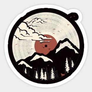 Mountain on vinyl Sticker